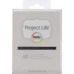 SUPER OFERTA **40%** Textured Cardstock Project Life 3"x4" Midnight Edition