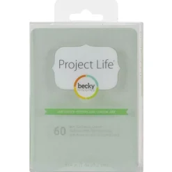 SUPER OFERTA **40%** Textured Cardstock Project Life 3"x4" Jade Edition