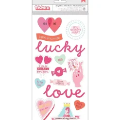 SUPER OFERTA **40%** Thickers de frases de foam Lucky Us Pink Paislee