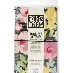 SUPER OFERTA **50%** Traveler's Notebook Midori Typewriter Floral Carpe Diem