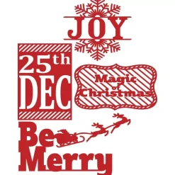 SUPER OFERTA **60%** Troquel Christmas Sentiments First Edition para Sizzix