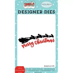 SUPER OFERTA **30%** Troquel Merry Christmas Sleigh Carta Bella para Sizzix
