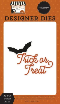 SUPER OFERTA **40%** Troqueles Bat Trick or Treat Halloween Market Carta Bella