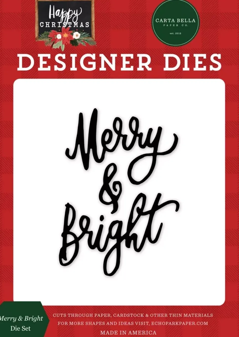 SUPER OFERTA **30%** Troqueles Merry & Bright Happy Christmas Carta Bella