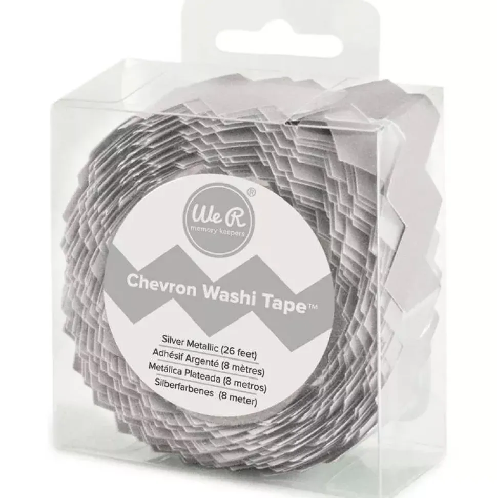 SUPER OFERTA **40%** Washi Tape Chevron Plata We R Memory Keepers
