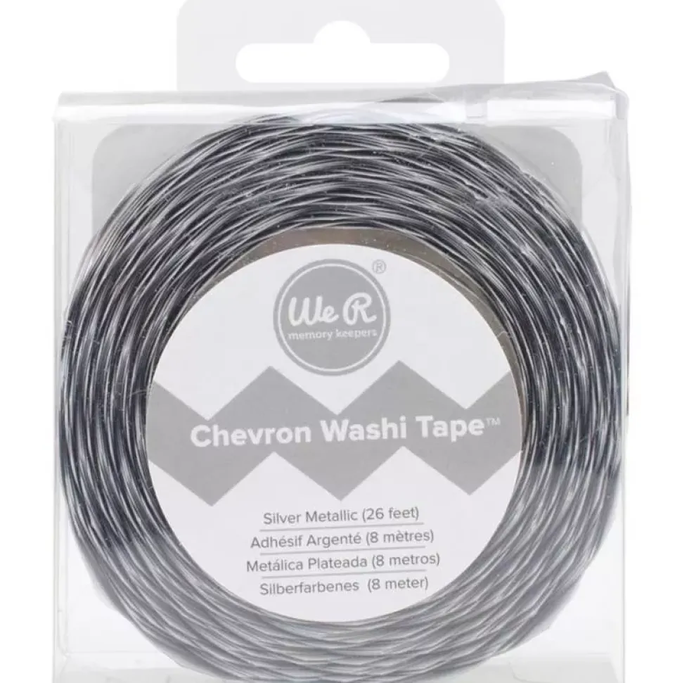 SUPER OFERTA **40%** Washi Tape Chevron Plata We R Memory Keepers