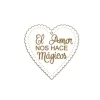 SUPER OFERTA **40%**Silueta El amor nos hace mágicos de Tablero lacado Dayka