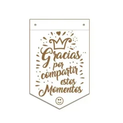 SUPER OFERTA **40%**Silueta Gracias por compartir de Tablero lacado Dayka