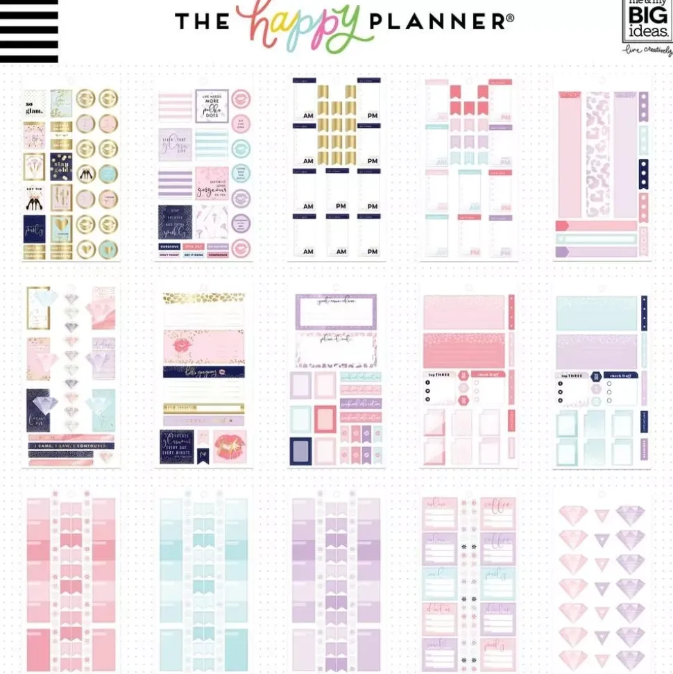 Super Pack de Mini Stickers Glam Girl Happy Planner
