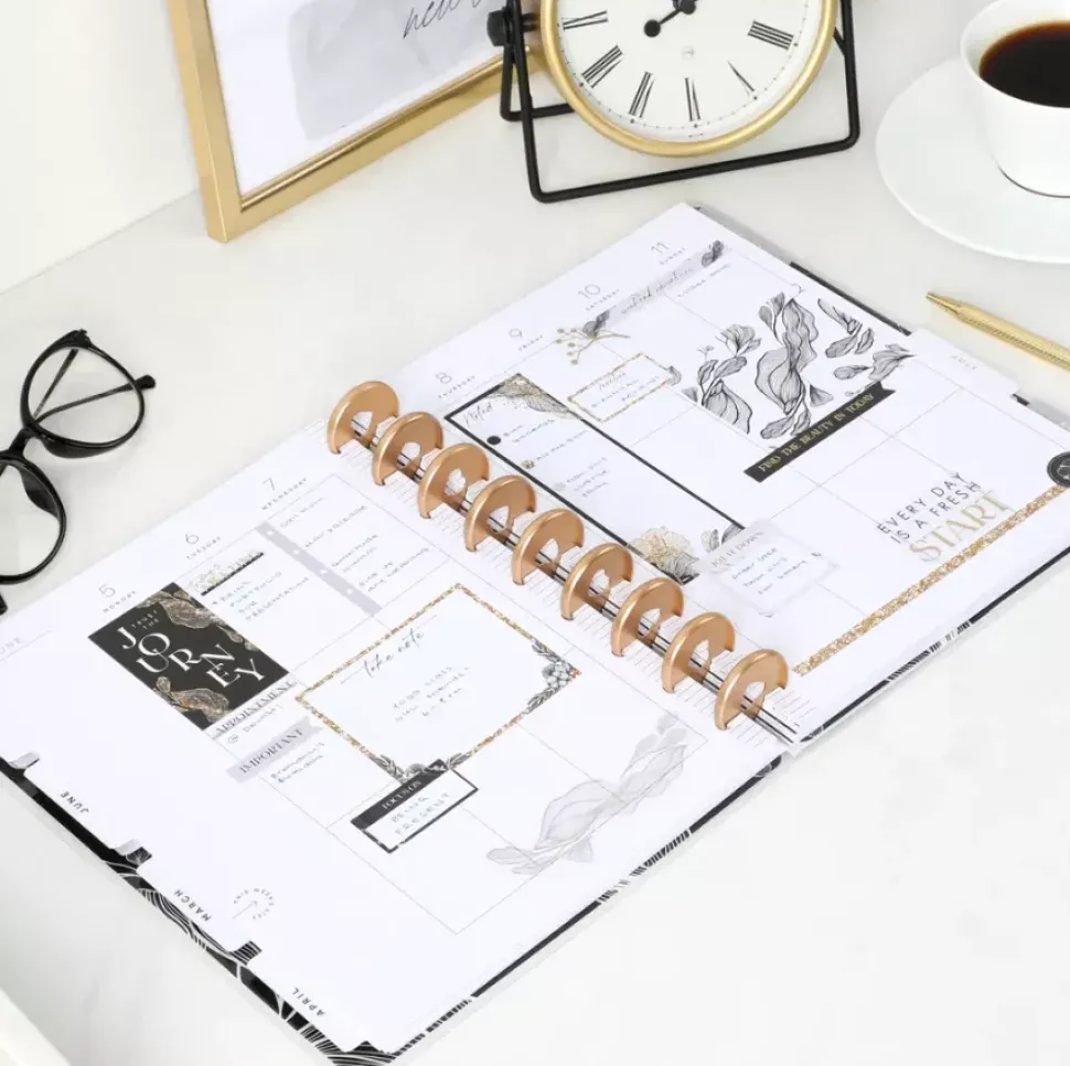 Super Pack Stickers Black & Gold Happy Planner