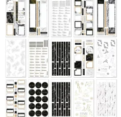 Super Pack Stickers Black & Gold Happy Planner