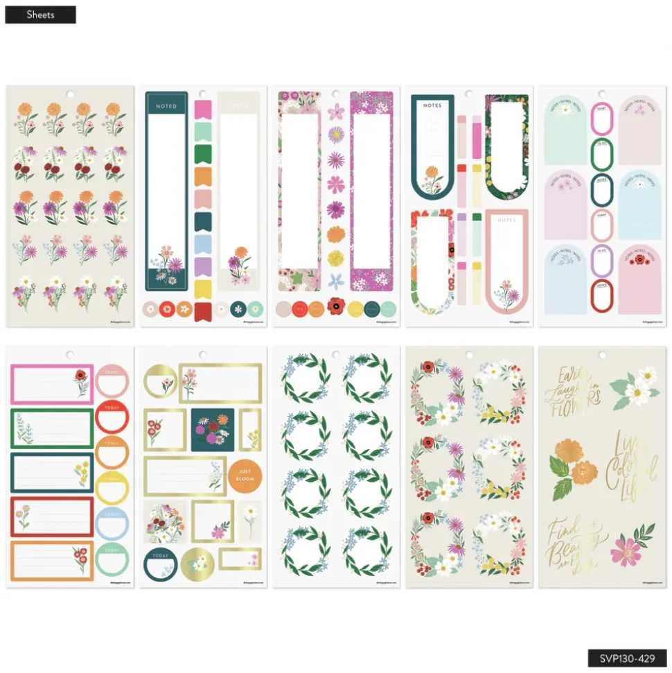 Super Pack Stickers Blooming Bouquet Happy Planner