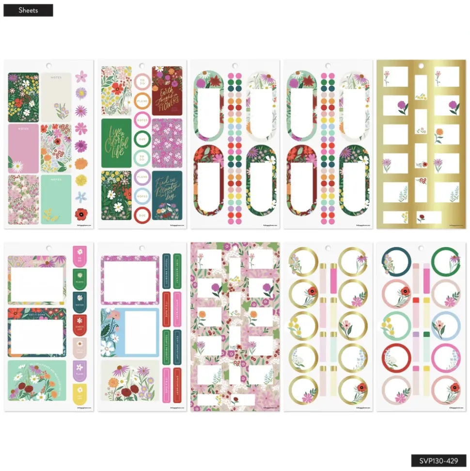 Super Pack Stickers Blooming Bouquet Happy Planner