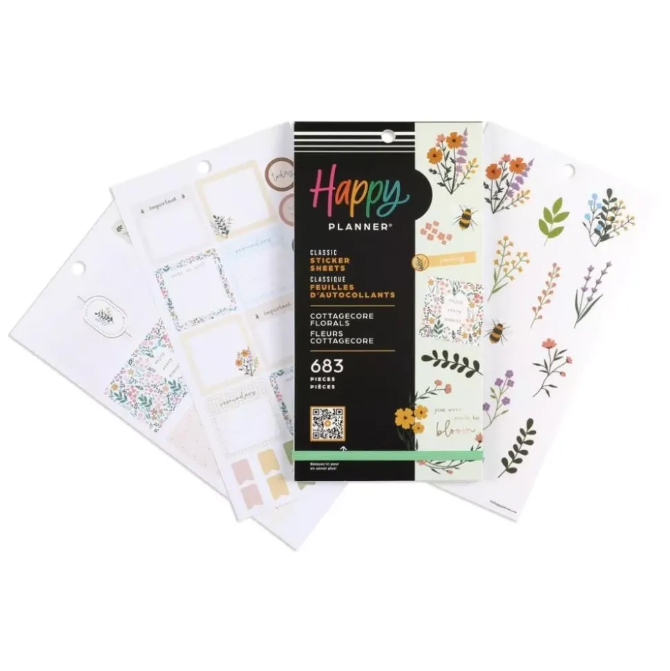 Super Pack Stickers Cottagecore Florals Classic Happy Planner