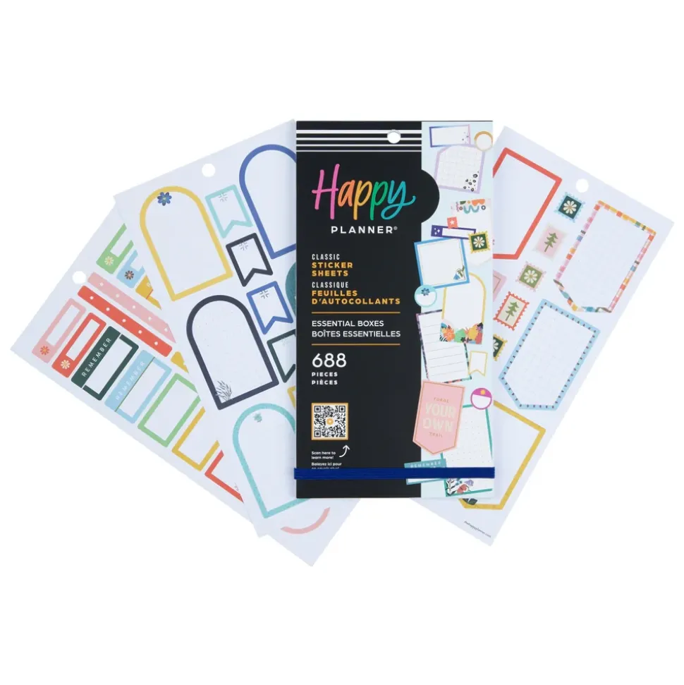 Super Pack Stickers Essential Boxes Happy Planner