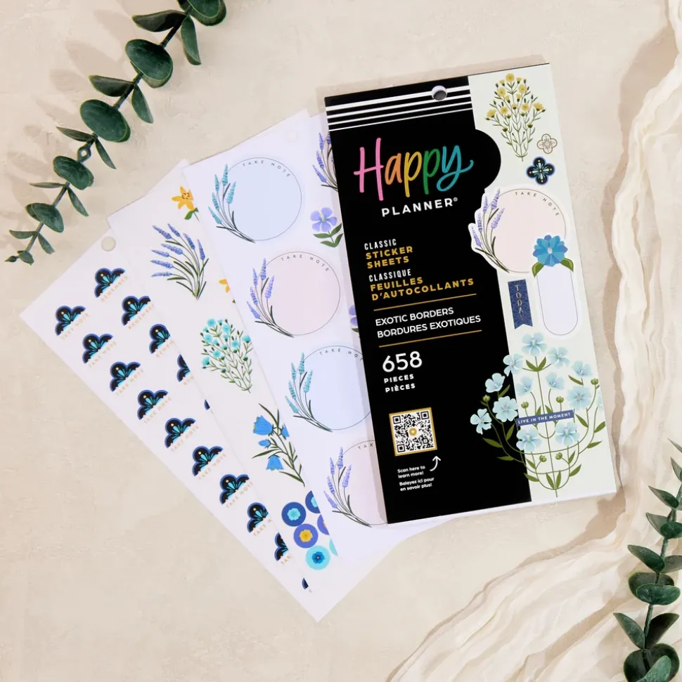 Super Pack Stickers Exotic Borders Happy Planner