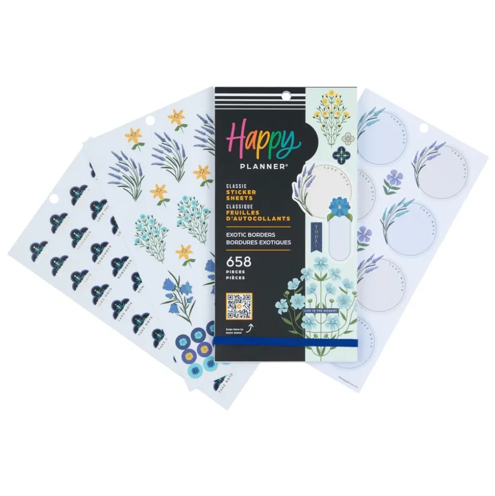 Super Pack Stickers Exotic Borders Happy Planner