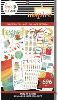 Super Pack Stickers Painterly Collage Happy Planner