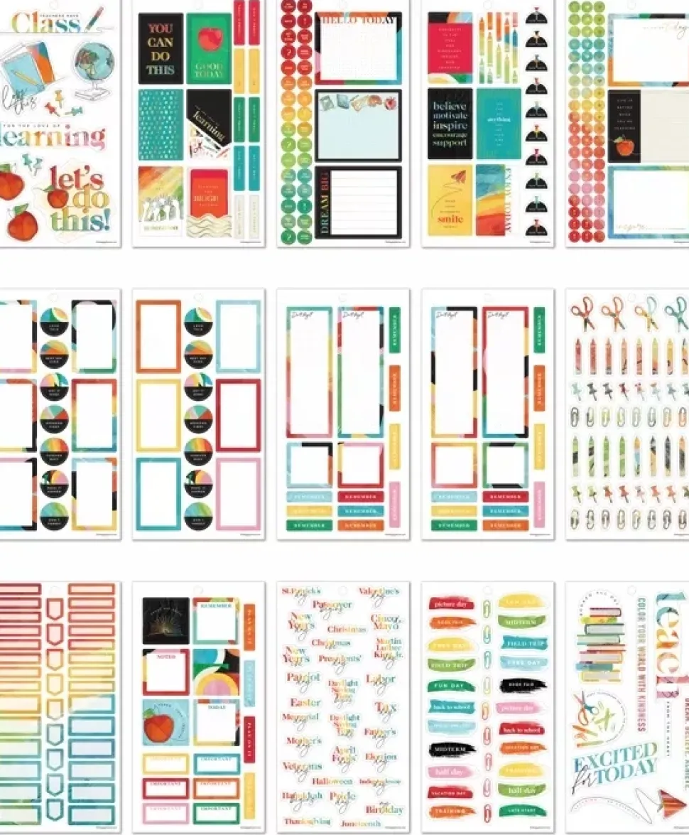 Super Pack Stickers Painterly Collage Happy Planner
