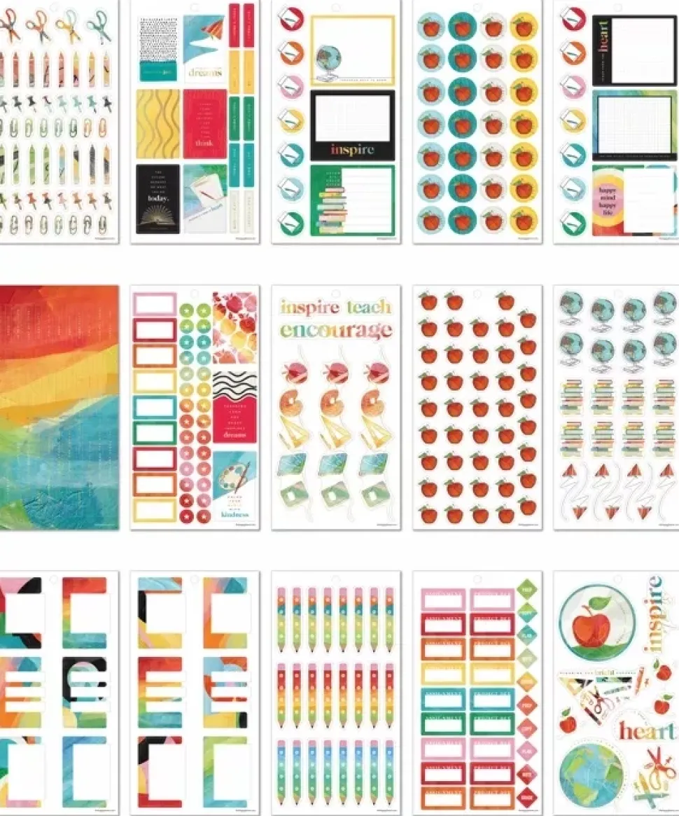 Super Pack Stickers Painterly Collage Happy Planner
