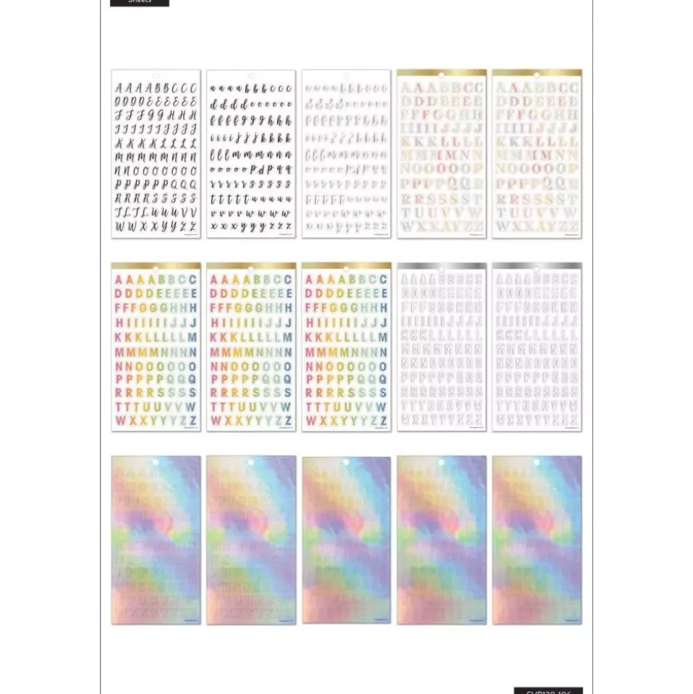 Super Pack Stickers Unique Alpha Fonts Happy Planner