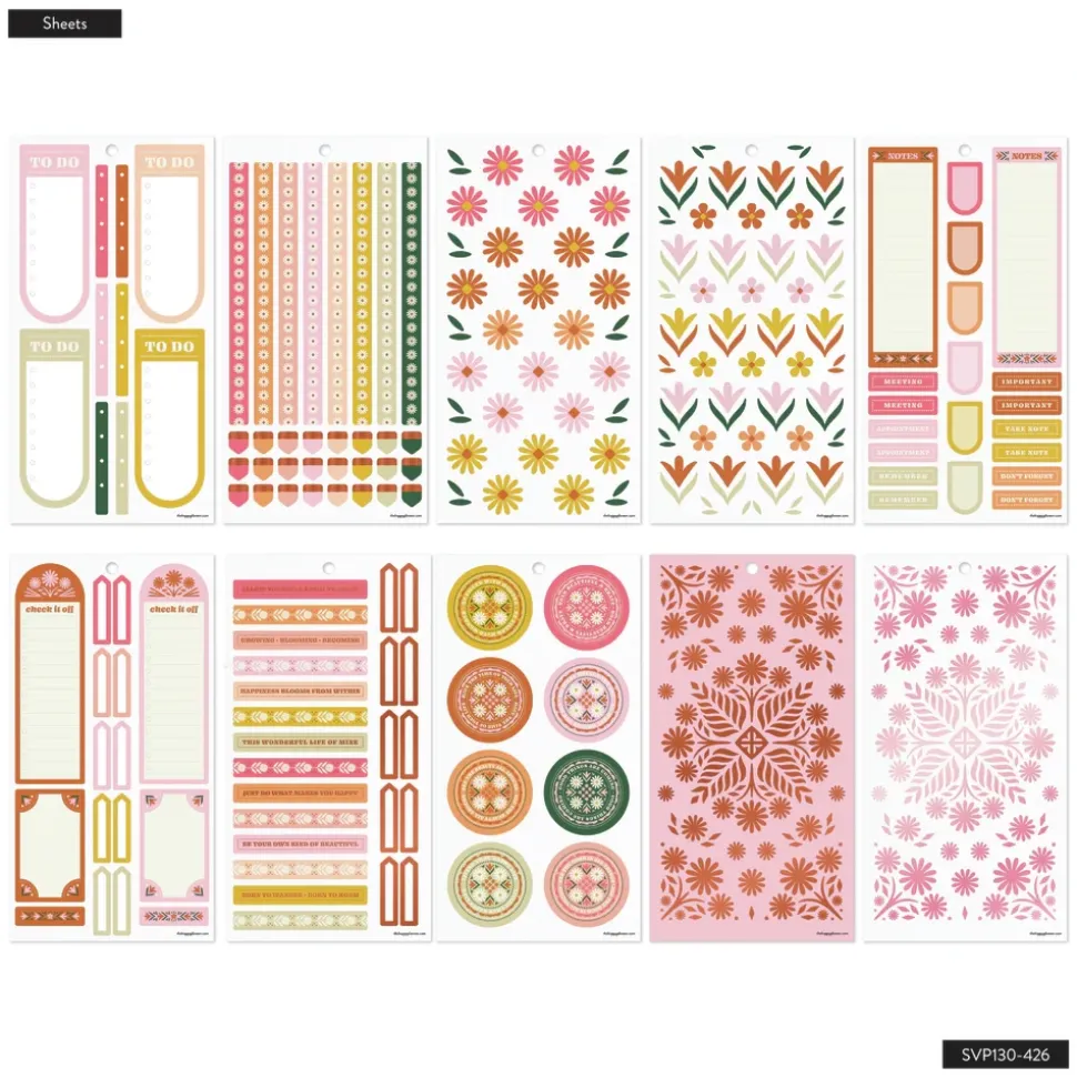 Super Pack Stickers Western Wildflower Happy Planner