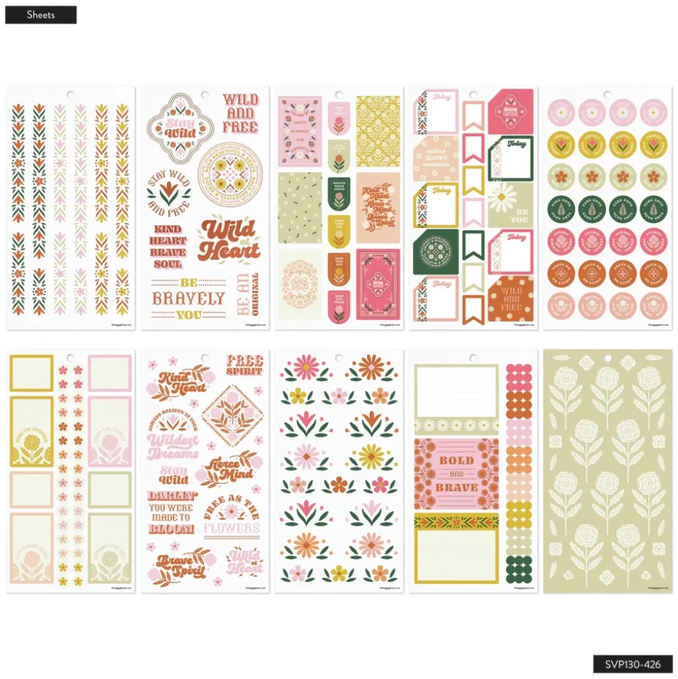 Super Pack Stickers Western Wildflower Happy Planner