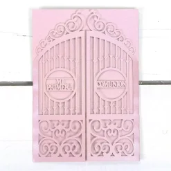 Tarjeta Mi Primera Comunión Rosa nacarado Dayka