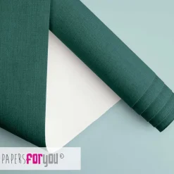 Tela de encuadernar de lino Pine Green PapersForYou 142x50cm
