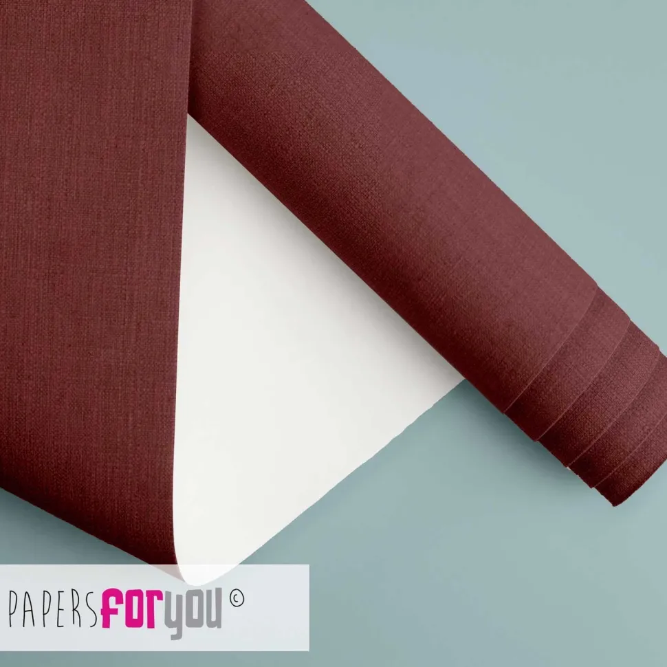 Tela de encuadernar de lino Mauve PapersForYou 142x50cm