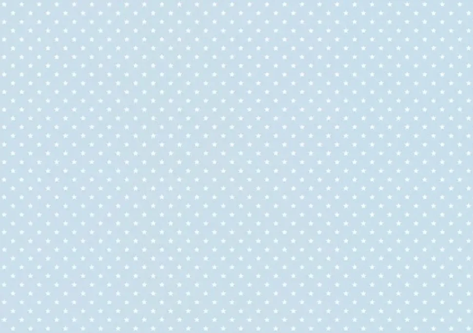 Tela de Encuadernar Estrella Blanca Azul Bebé PapersForYou 70x50cm