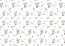 Tela de Encuadernar Ositos en Globo Lullaby Baby Boy PapersForYou