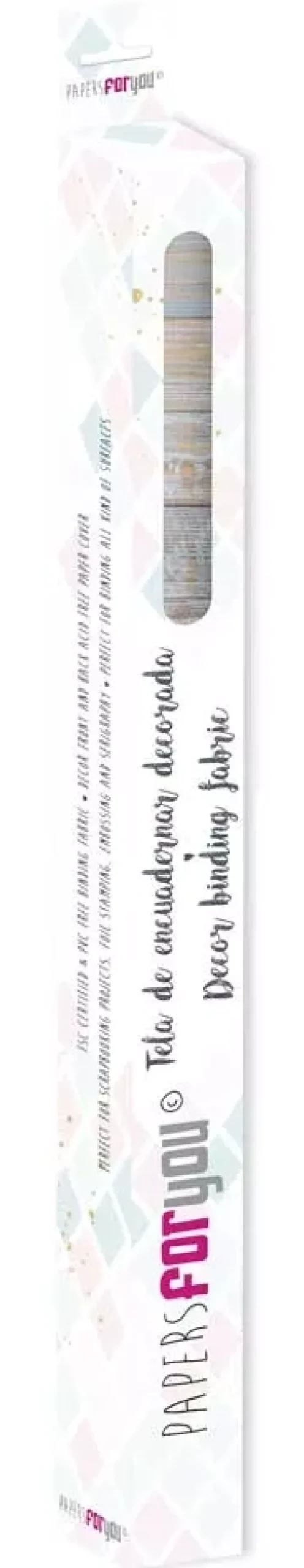 Tela de Encuadernar Paneles Madera Veteada Horizontal PapersForYou 70x50cm