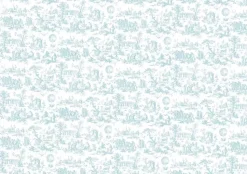 Tela de Encuadernar Toile de Jouy Azul Bebé PapersForYou 70x50cm