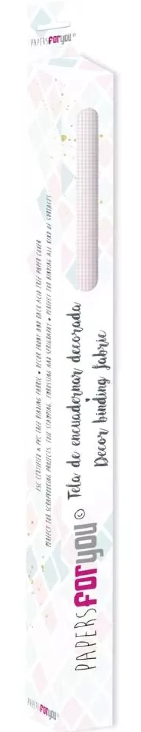 Tela de Encuadernar Vichy Mini Rosa Bebé PapersForYou 70x50cm