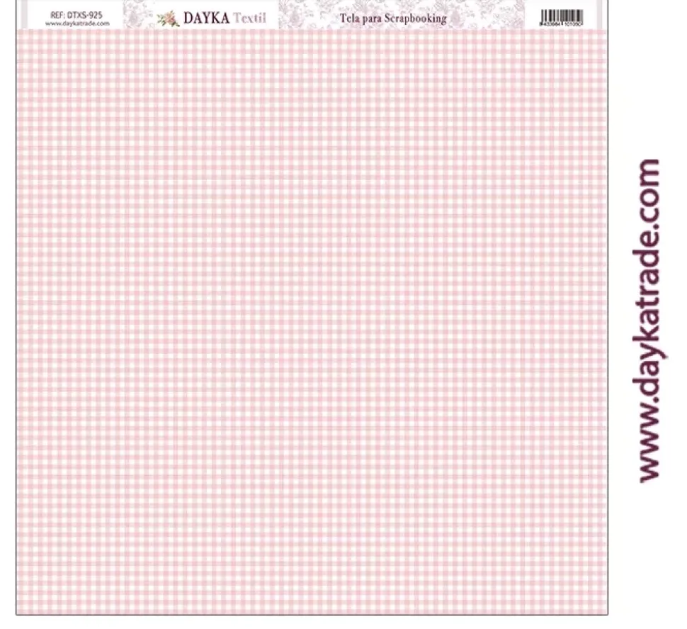 Tela DTXS-925 Cuadros vichy rosa Dayka 30x30cm