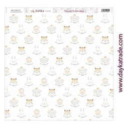 Tela DTXS-977 Dots Ha Nacido una Estrella Niña/Niño Dayka 30x30cm