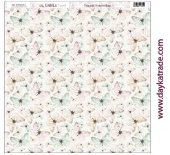 Tela DTXS-1011 Fondo Mariposas Recién Casados Dayka 30x30cm
