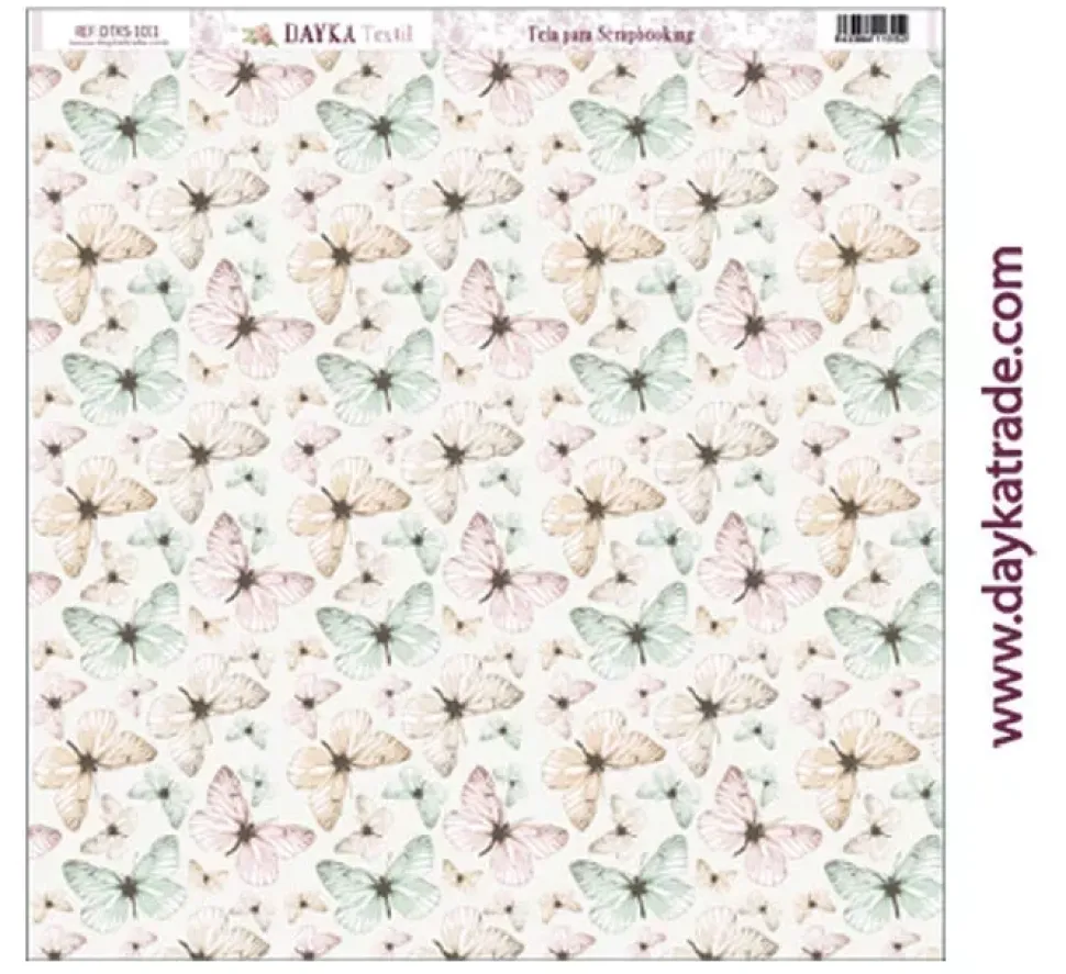 Tela DTXS-1011 Fondo Mariposas Recién Casados Dayka 30x30cm