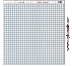 Tela DTXS-998 Vichy Azul Hoy Es Mi Día Niño Dayka 30x30cm