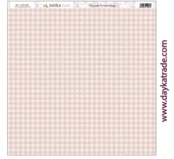 Tela DTXS-992 Vichy Rosa Hoy Es Mi Día Niña Dayka 30x30cm