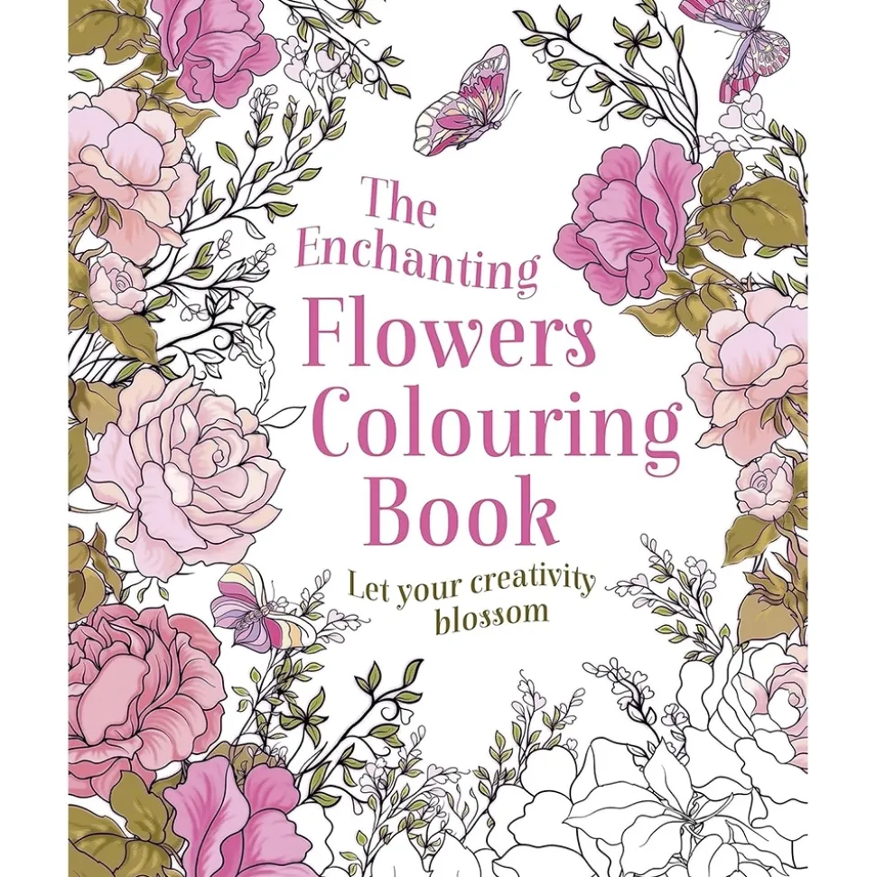 The enchanting flowers colouring book