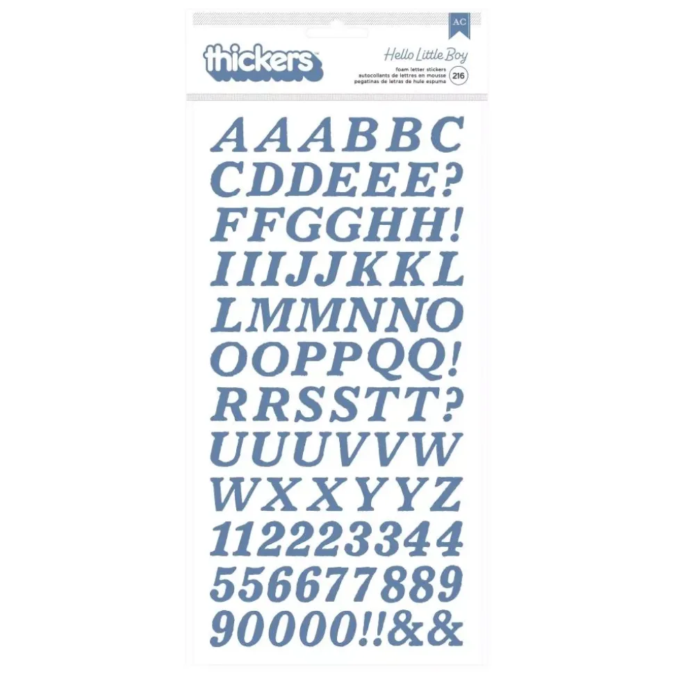 Thickers abecedario Hello Little Boy American Crafts