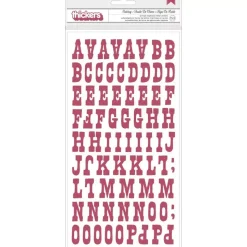 Thickers abecedario Oakleaf Scarlet de chipboard