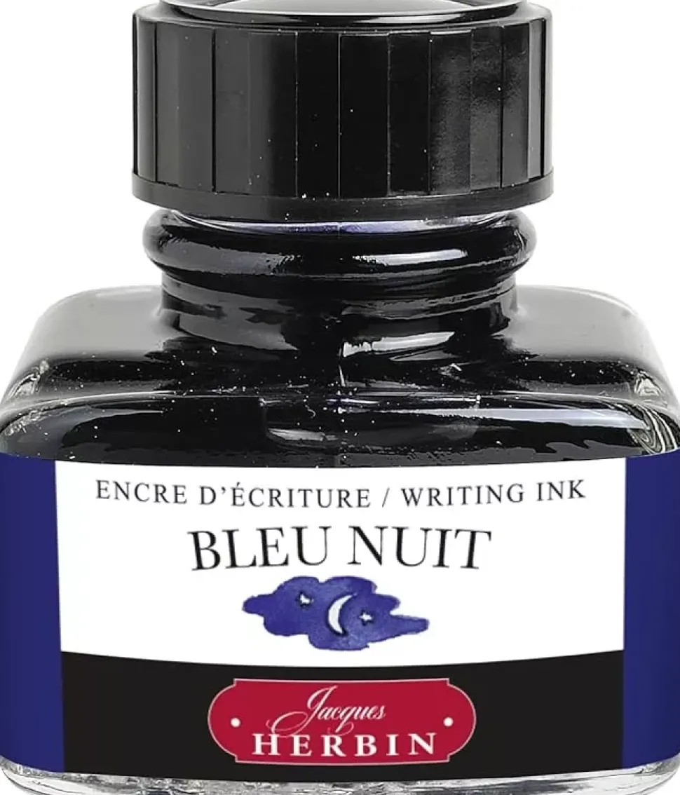 Tinta para Pluma Estilográfica y Roller Azul Herbin 30ml