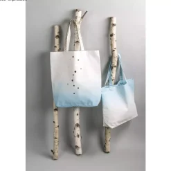 Tote bag shopper fashion blanco y dorado