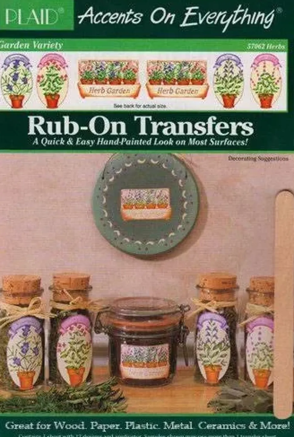 Transferibles para todas las superficies Plaid 57062 Rub-On Transfers