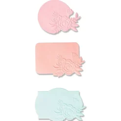 Troquel + Embossing Switchlits Floral Label De Sizzix 665736