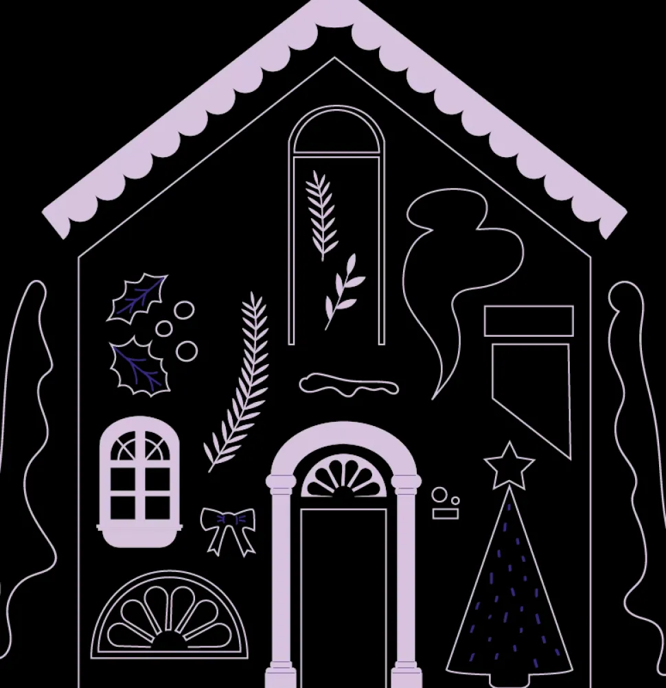 Troquel Casita de Jengibre Mujercitas The Mint Feather