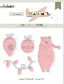 Troquel Elementos Postcards Lora Bailora